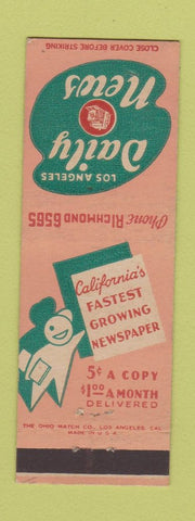 Matchbook Cover - Los Angeles CA Daily News Paper Eleanor Roosevelt WEAR