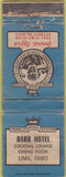 Matchbook Cover - Barr Hotel Lima OH POOR