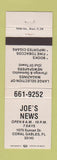 Matchbook Cover - Joe's News Stand Coral Gables FL