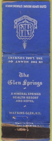 Matchbook Cover - Glen Springs Watkins Glen NY