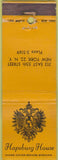 Matchbook Cover - Hapsburgh House New York City