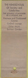 Matchbook Cover - Hapsburgh House New York City