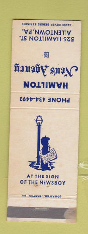 Matchbook Cover - Hamilton News Agency Allentown PA WEAR