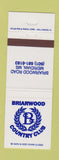 Matchbook Cover - Briarwood Country Club Meridian MS