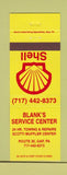 Matchbook Cover - Black's Shell oil gas Gap PA