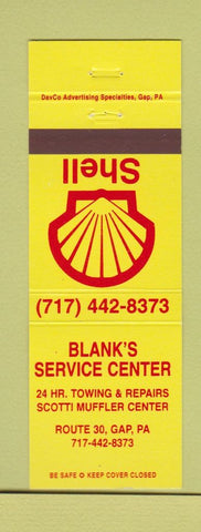 Matchbook Cover - Black's Shell oil gas Gap PA