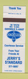 Matchbook Cover - Amoco oil gas Jerry's Standard Norfolk NE