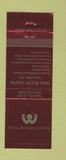 Matchbook Cover - Welk Resort Center Escondido CA