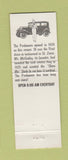 Matchbook Cover - The Parkmoor Restaurant St Louis MO #2 BLUE