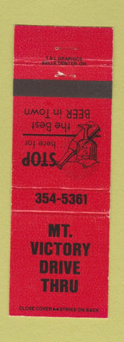 Matchbook Cover - Mount Victory Drive Thru Liquor OH