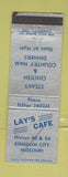 Matchbook Cover - Lay's Cafe Kingdom City MO