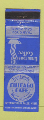 Matchbook Cover - Chicago Cafe International Falls MN WEAR