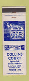 Matchbook Cover - Collins Court Motel Spearfish SD low phone #