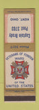 Matchbook Cover - VFW Captain Brady Post 3073 Kent OH