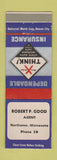 Matchbook Cover - Robert Good Insurance Northome MN low phone #
