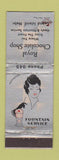 Matchbook Cover - Royal Chocolate Shop Grand Island NE deco girlie low phone #