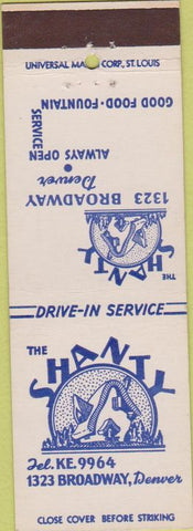 Matchbook Cover - The Shanty Denver CO