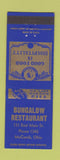 Matchbook Cover - Bungalow Restaurant McComb OH low phone #