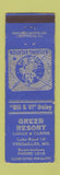 Matchbook Cover - Greer Resort Versailles MO low phone #