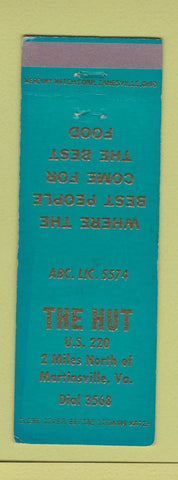 Matchbook Cover - The Hut Martinsville VA low phone #