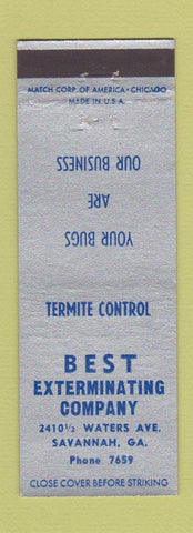 Matchbook Cover - Best Exterminating Company Savannah GA