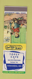 Matchbook Cover - Topsy Cafe Concordia MO low phone #