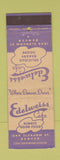 Matchbook Cover - Edelweiss Cafe Denver Colorado