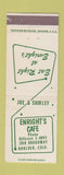 Matchbook Cover - Enright's Cafe Boulder Colorado