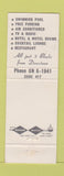 Matchbook Cover - Kentwood Arms Hotel Moel Springfield MO WEAR