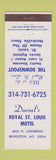 Matchbook Cover - Dorsal's Royal ST Louis Motle Bridgeton MO