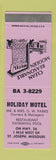 Matchbook Cover - Holiday Motel St Joseph MO