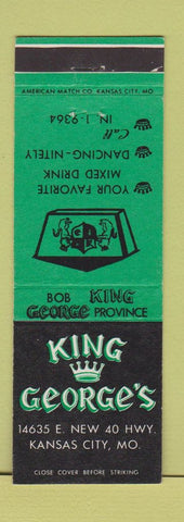 Matchbook Cover - King George's Kansas City MO