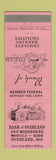 Matchbook Cover - Bank of Overland MO