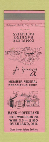 Matchbook Cover - Bank of Overland MO