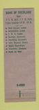 Matchbook Cover - Bank of Overland MO