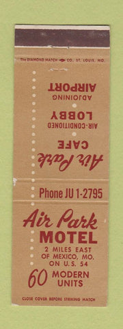 Matchbook Cover - Air Park Motel Mexico MO