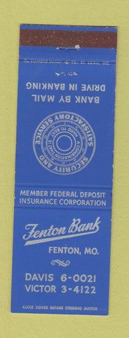 Matchbook Cover - Fenton Bank Fenton MO