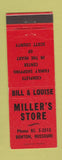 Matchbook Cover - Miller's Store Benton MO