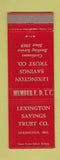 Matchbook Cover - Lexington Savings Trust Lexington MO