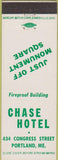 Matchbook Cover - Chase Hotel Portland ME