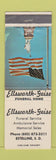 Matchbook Cover - Ellsworth Geise Funeral Home Estelline SD