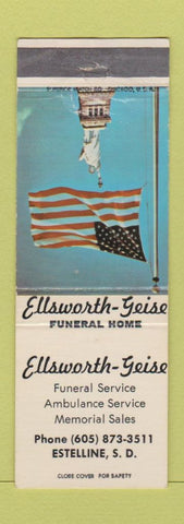 Matchbook Cover - Ellsworth Geise Funeral Home Estelline SD