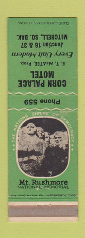 Matchbook Cover - Corn Palace Motel Mitchell SD Low phone #