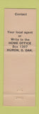 Matchbook Cover - South Dakota Farm Bureau Insurance Huron SD Mount Rushmore