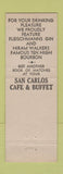Matchbook Cover - San Carlos Cafe Buffet Phoenix AZ
