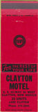 Matchbook Cover - Clayton Motel Clayton NM