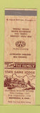Matchbook Cover - State Game Lodge Hermosa ND Presidents Coolidge Eisenhower