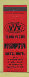 Matchbook Cover - Siesta Motel Spearfish SD