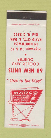 Matchbook Cover - Marco Motel Rapid City SD