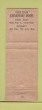 Matchbook Cover - Schaefer's Restaurant Chesapeake City MD